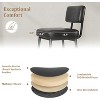 Nasitip 2PACK Bar Stools Set, 26" Faux Leather Counter Height Bar Stool with Back, Metal Legs, Barstool Chairs Set - 4 of 4