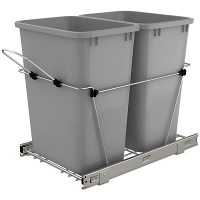 Rev-A-Shelf RV-18KD Series 35-Quart Kitchen Cabinet Pullout Waste Container