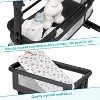 Bassinet, Basinet Bedside Sleeper, Easy to Fold Portable Crib Side Bassinet (Dark Gray) - 3 of 4