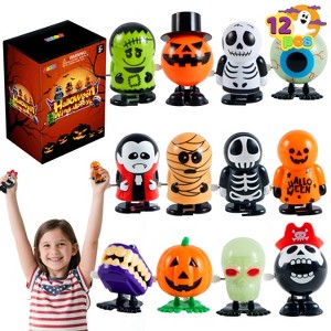 Joyfy Halloween Party Favors 12/24 Pcs Wind Up Toy Gifts For Kids Halloween Trick-or-Treat Goodie Bag Fillers Student School Classroom Game Prizes - 1 of 4
