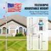 VEVOR 20FT Telescoping Flag pole Kit, Aluminum Alloy in Ground Flag Poles for Outside, 3 Display Modes Flagpole with 3x5 American Flag, Silver - 4 of 4