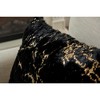 Luxury Chinchilla Faux Fur Gilded Black Pillow (22 In. x 22 In.) - 4 of 4
