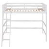 Sapphtopaz Wood Twin Size Loft Bed with Guardrails & Ladder Safe Loft Bed Frame with Under Bed Storage for Kids,Sturdy Kids Bed for Bedroom - 4 of 4