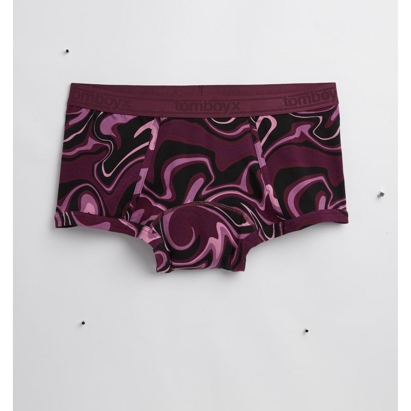 TomboyX Women's First Line Period Leakproof Boy Shorts Underwear, Cotton Stretch Comfort (3XS-6X), 1 of 2
