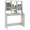 vidaXL Desk with Shelves Concrete Gray 43.3 in.x17.7 in.x61.8 in. Engineered Wood - 3 of 4