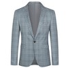 Cloudstyle Mens 2 PCS Plaid Suits Slim Formal Suit Checkered Blazer Jacket Pants - 2 of 4