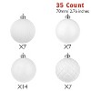 Every Day is Christmas 35ct 2.76"/70mm Shatterproof Round Christmas Tree Ornament Set, Merry Christmas Balls Ornaments with Hooks - 3 of 4
