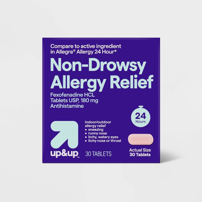 Fexofenadine Hydrochloride Allergy Relief Tablets - up & up™, 1 of 7