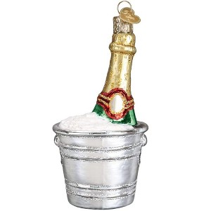 Old World Christmas Glass Blown Ornament for Christmas Tree, Chilled Champagne - 1 of 4
