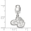 Black Bow Jewelry Sterling Silver Gonzaga Bulldogs NCAA Bead Charm - 3 of 4