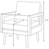NicBex Mid-Century Accent Chair with Armrest and Soft Cushion,Modern Chenille Arm Chairs for Bedroom,Reading Room - 3 of 4