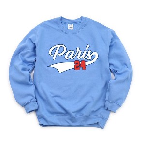 Simply Sage Market Women's Graphic Sweatshirt Paris 24 Cursive - 1 of 4