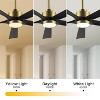 60" Gold Modern LED Ceiling Fan with Lights and Remote for Living Room and Kitchen - 3 of 4