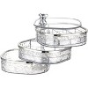 HTUTWOO 360-Degree Rotating Jewelry Organizer, 3-Layer Acrylic Storage Box, With Handle Clear Display Case For Rings Earrings Jewelry Accessories - 2 of 4