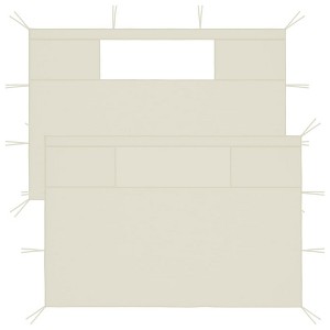 vidaXL Gazebo Sidewalls with Windows 2 pcs Cream - 1 of 2