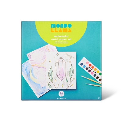 24pg Watercolor Resist Paper Set - Mondo Llama™