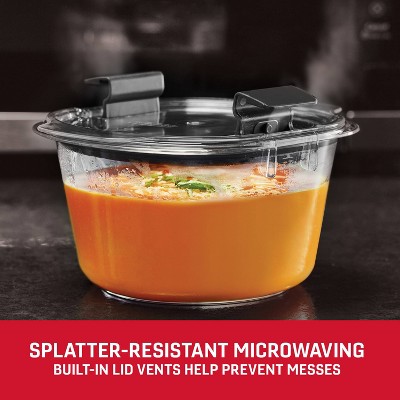 Clear Plastic 6-Piece Round Food Storage Container Set