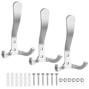 Unique Bargains Stainless Steel Waterproof Robe Hat Hooks and Hangers 4.34" 3 Pcs - 1 of 4