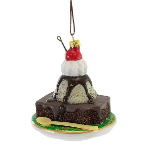 Cody Foster 4.5 Inch Brownie Sundae Dessert Hot Fudge Ice Cream Tree Ornaments - 1 of 3