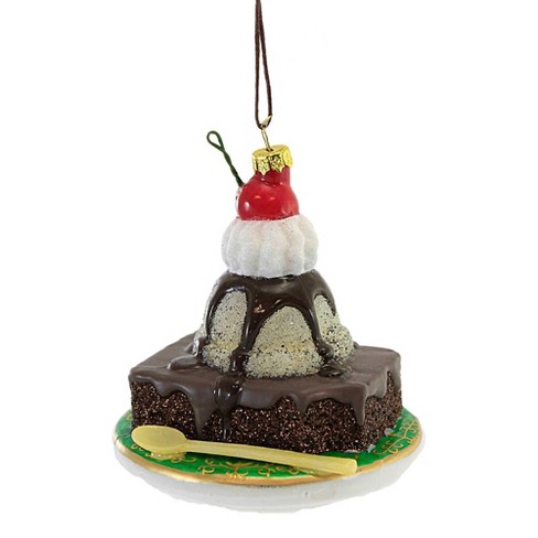 Cody Foster 4.5 Inch Brownie Sundae Dessert Hot Fudge Ice Cream Tree Ornaments - image 1 of 3