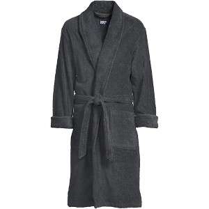 Lands' End Men's Calf Length Turkish Terry Robe - 1 of 3