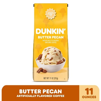 Dunkin' Butter Pecan Flavored Medium Roast Ground Coffee - 11oz