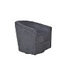 Liria Wooden Upholstered Barrel Chair for Livingroom with Metal Swivel Base| ART OF LIVING DESIGNS - 3 of 4