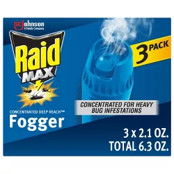 Raid Max Concentrated Deep Reach Fogger - 2.1oz/3cans