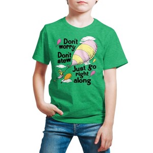 Boys' - Dr. Seuss - Don't Worry Go Along Short Sleeve Graphic T-Shirt - 1 of 4