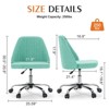NicBex Adjustable Height Armless Home Office Desk Chairs with Universal Wheels for Work Study Vanity - 3 of 4