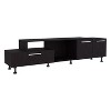 Vynxaria Contemporary Two-Tier TV Stand, Black Wengue, 69" Wide, Model for TVs up to 75" - 2 of 4