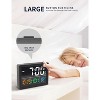 Aoibox Digital Alarm Clock with Large LED Display, Adjustable Volume & Brightness, USB Charger, Temperature Display, Snooze, for Bedroom, Desk, Black - 3 of 4