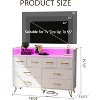 Homhougo 8 Drawer Modern Dresser, Wide Chest with Storage Drawers for Bedroom, Gaming Setup or Makeup Vanity - 2 of 4
