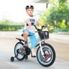 Infans Rabbit Pilot Sporty Kids Bike, 18 Inch Child Bike for 4-8 Years Old with Adjustable Height, Training Wheels, Handbrake & Coaster Brake, Blue - 3 of 4