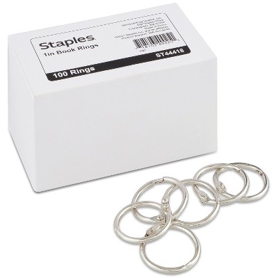 MyOfficeInnovations Loose Leaf Rings 1" Width 100PK 1804211