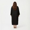Anna-Kaci Lounge Women's Plus Size Long Robe Set with Soft Draped Silhouette and Smooth Flowing Fabric for an Layered Lounge Look - 4 of 4