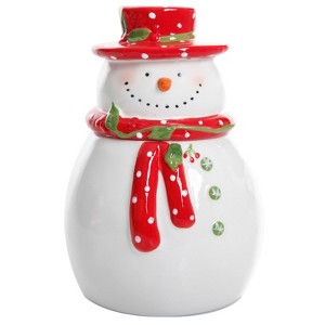 Gibson Jolly Plenitude 7.5in Snowman Cookie Jar - 1 of 3