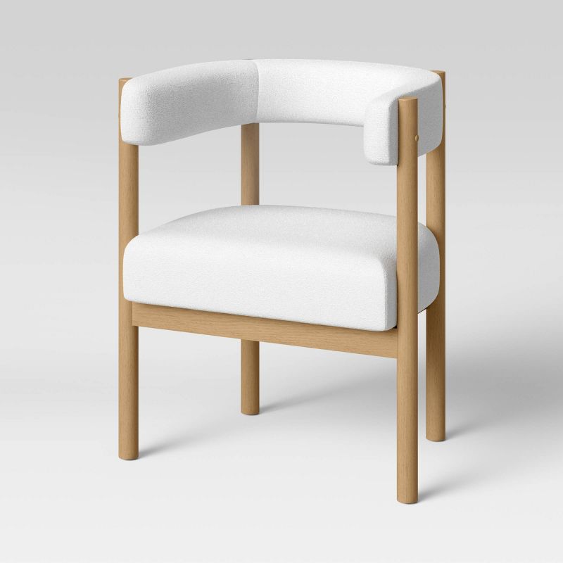 Kenova Upholstered Dining Chair with Wood Dowel Legs Cream - Threshold&#8482;, 1 of 16