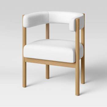 Kenova Upholstered Dining Chair with Wood Dowel Legs Cream - Threshold™