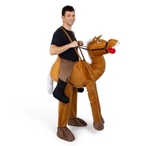 Dress Up America Ride A Horse Costume for Adults - Cowboy Horse Costume - 1 of 3