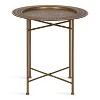 Kate and Laurel Razza Round Metal Side Table, 19x19x20, Gold - 3 of 4