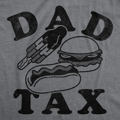 Мужские футболки Crazy Dog T-Shirts, Inc. Mens Funny T Shirts Dad Tax Junk Food Sarcastic Food Graphic Novetly Tee for Men - Crazy Dog Men's T Shirt Gift for Dad Dark Grey XL — фото 2