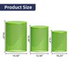 VisioGear Patio End Tables, 3-pcs Patio End Tables, Indoor Outdoor Nesting End Carved Trellis Design Side Table, Green, 12.5"*12.5"*16.5" - 2 of 4