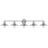 Casa 5-Light Dimmable Vanity Fixture - Sleek Steel Design for Bathroom & Powder Room - 2 of 3