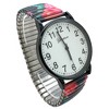 Olivia Pratt Big Dial Easy Reader Watch Abstract Elastic Stretch Band Wristwatch Women Watch - 2 of 3