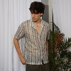 Campus Sutra Men Men's Saltbox Beige Ditsy Foliage Oversized Shirt - 3 of 4