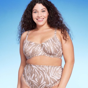 Women's Ribbed Underwire Bralette Bikini Top - Wild Fable™ - 1 of 4