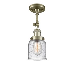 Bell - 1 Light Semi-Flush Mount In Industrial Style-13.5 Inches Tall and 5 Inches Wide - 1 of 3