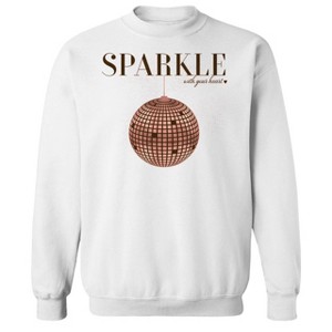 Rerun Island Men's Sparkle Long Sleeve Graphic Cotton Sweatshirt - 1 of 1