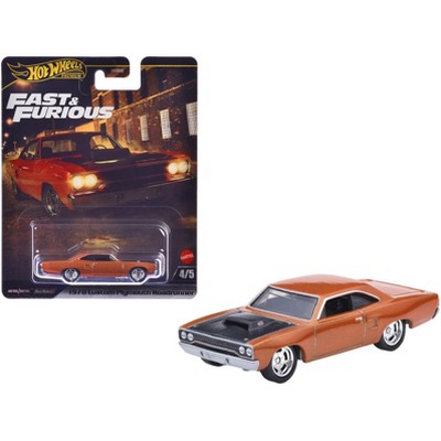 1970 Plymouth Road Runner Custom Copper Metallic with Black Hood "Furious 7" (2015) Movie Series Diecast Model Car by Hot Wheels